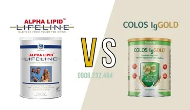 So sánh giữa Sữa non Colos IgGold và Sữa non Alpha Lipid